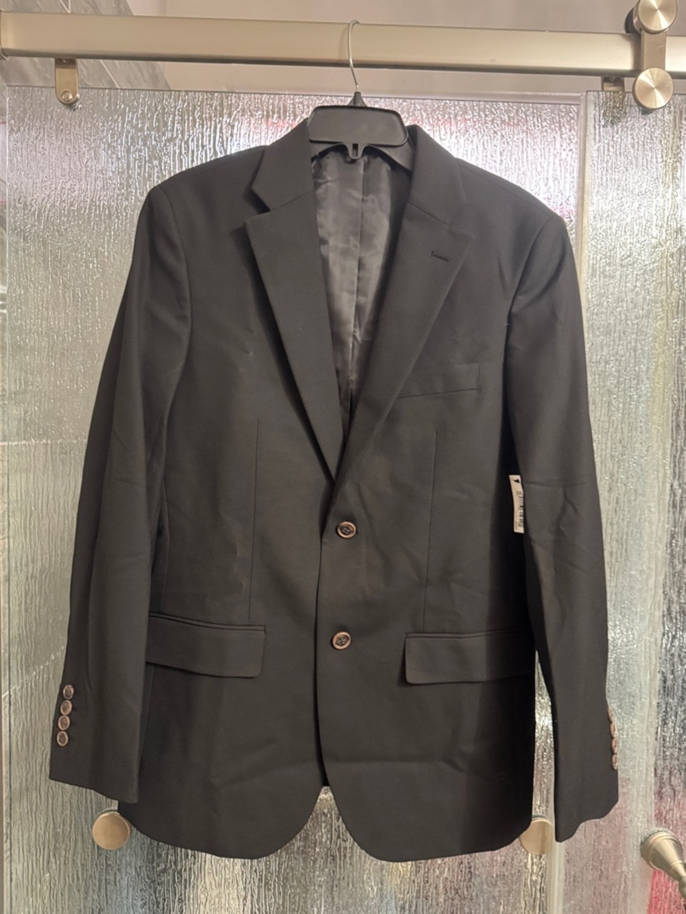 Men's Black Two-Button Blazer